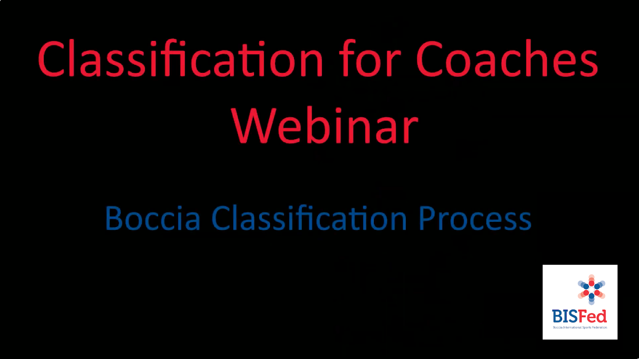 BISFed Classification for Coaches Webinar